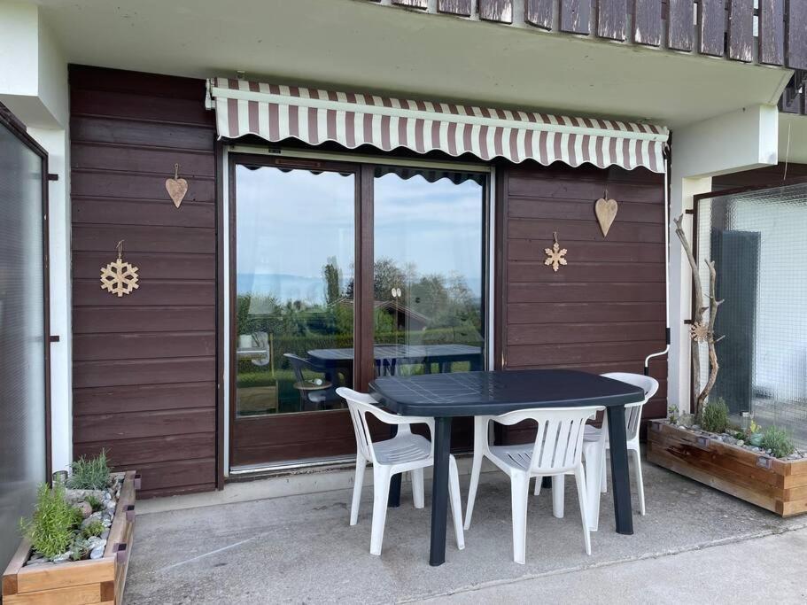 Studio Myrtilles Du Leman Vue Sur Lac Et Montagne Thollon-les-Memises Exterior foto